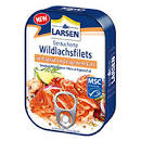 Larsen Wildlachs Smoked Salmon Filets in Rapeseed Oil 110g